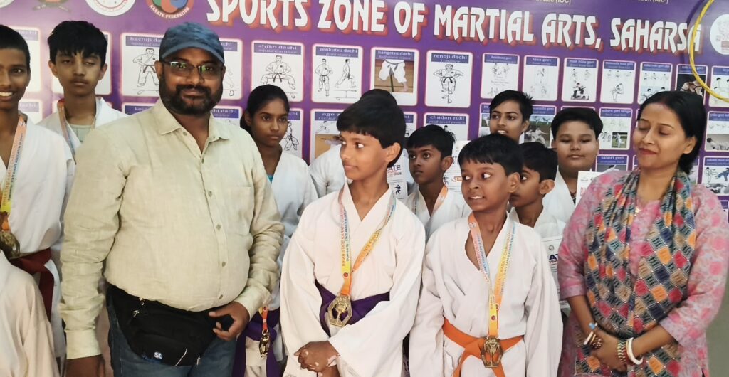 सहरसा के कराटे खिलाड़ियों का शानदार प्रदर्शन, दो खिलाड़ी नेशनल के लिए चयनित